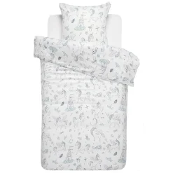 Parure de lit 1 personne avec taie d'oreiller