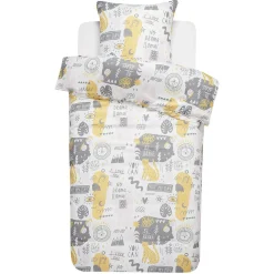 Parure de lit 1 personne avec taie d'oreiller