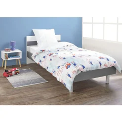 Parure de lit 1 personne imprimée 140x200 cm