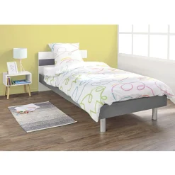 Parure de lit 1 personne imprimée 140x200 cm