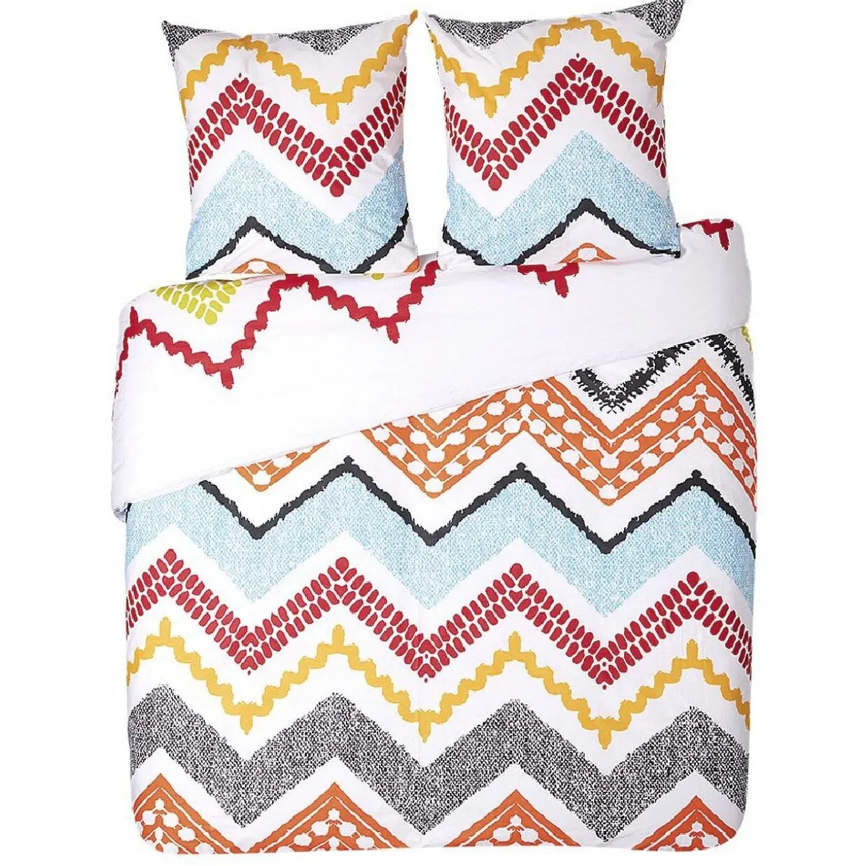 Parure de lit 2 personnes coton imprimé 220x240 cm