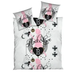 Parure de lit 2 personnes coton imprimé 200x200 cm