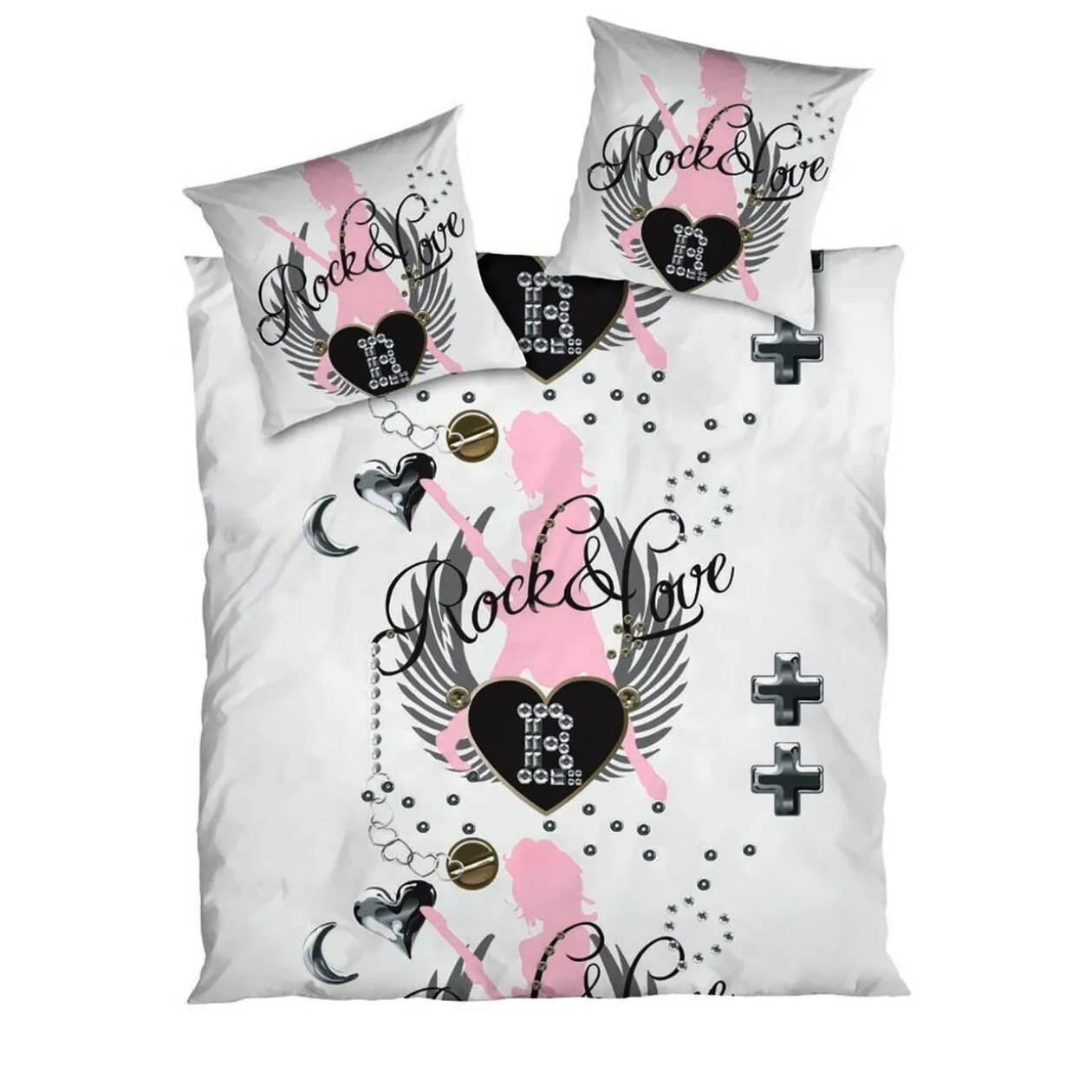 Parure de lit 2 personnes coton imprimé 200x200 cm