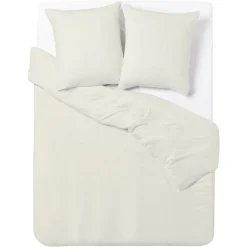 Parure de lit 2 personnes 240x220 cm ivoire ou rose poudré