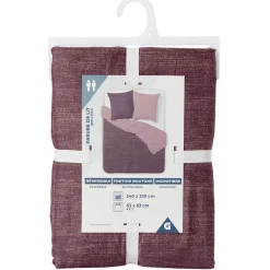 Parure de lit 2 personnes bicolore 240x220cm