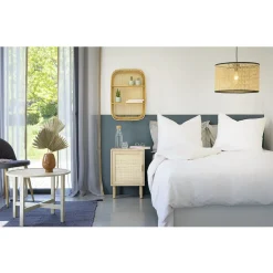 Parure de lit 2 personnes effet gaufré gris ou rose 240x220 cm