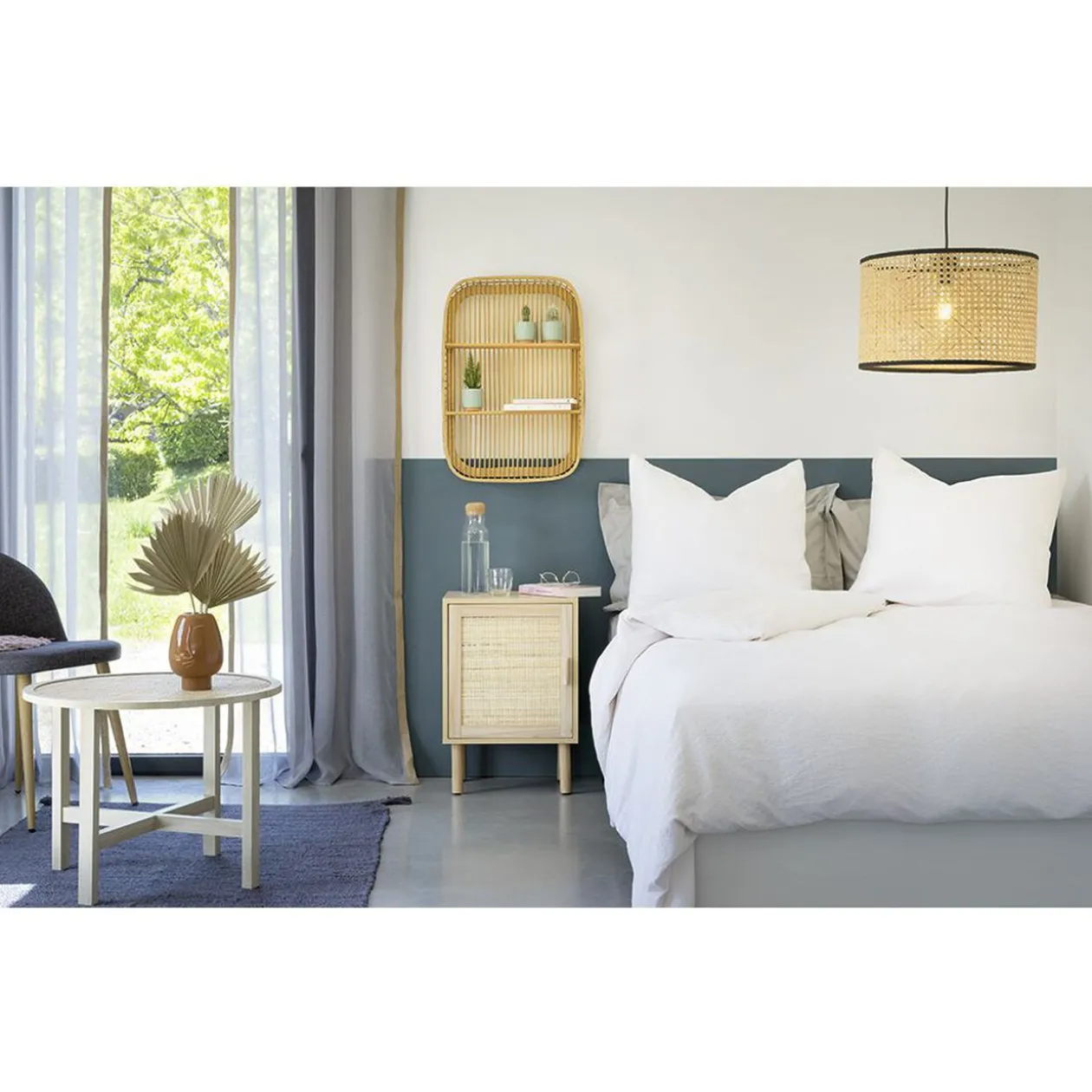 Parure de lit 2 personnes effet gaufré gris ou rose 240x220 cm