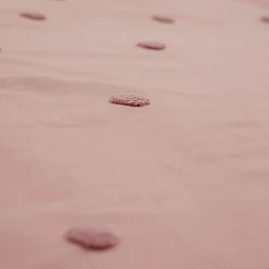 Parure de lit 2 personnes 240x220cm réversible tufté orange foncé