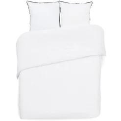 Parure de lit 2 personnes 260x240cm blanc uni