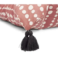 Parure de lit 2 personnes 240x220cm réversible ligne de point rouge blanc