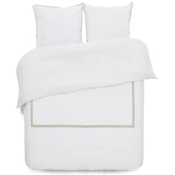 Parure de lit 2 personnes 240x220cm réversible beige et gris