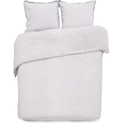 Parure de lit 2 personnes 240x220cm réversible gris uni