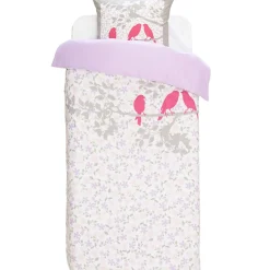 Parure de lit 1 place design oiseaux