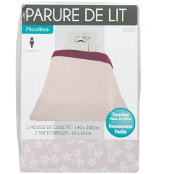 Parure de lit 1 place design moustache