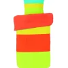 Parure de lit 1 place larges rayures multicolores
