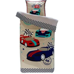 Parure de lit 1 place motif voiture