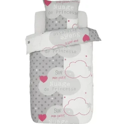 Parure de lit 1 place Nuage de princesse