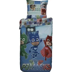 Parure de lit 1 place Pyjamasque bleu