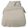 Parure de lit 2 places beige unie