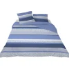 Parure de lit 2 places bleu et blanc