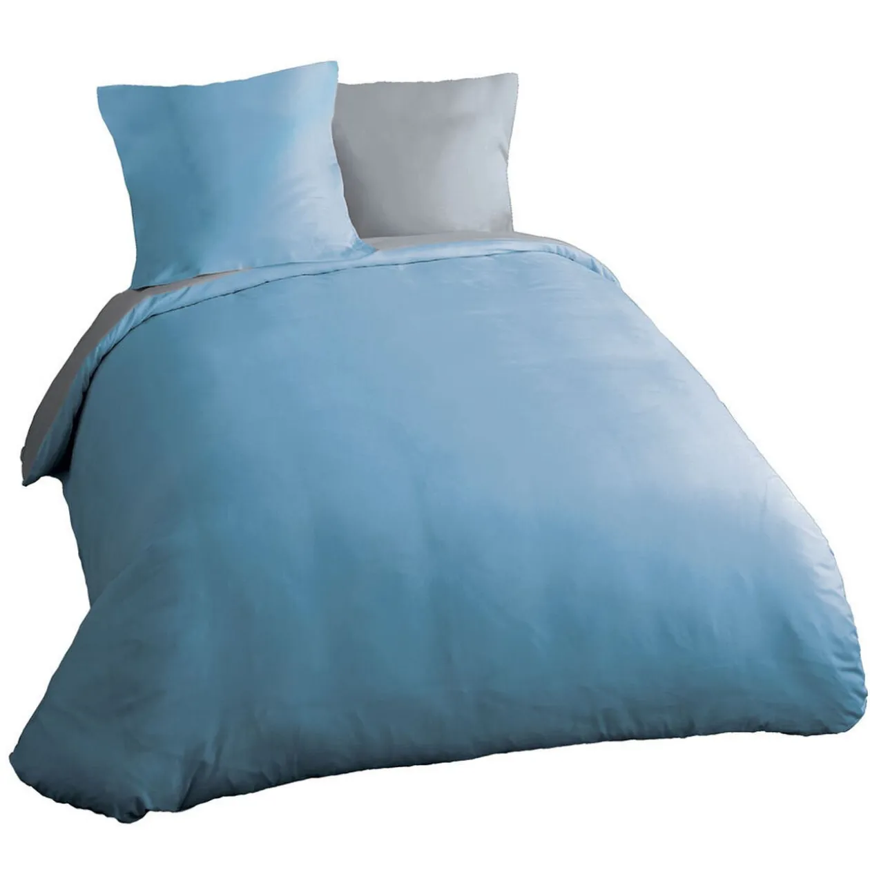 Parure de lit 2 places bleu gris