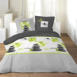 Parure de lit 2 places design Bambou zen