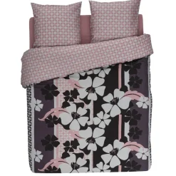 Parure de lit 2 places design Hawaï fleurs 6 pcs