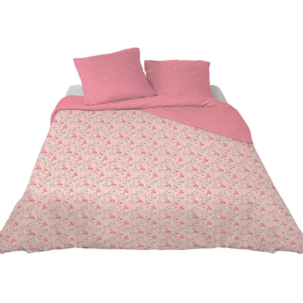 Parure de lit 2 places Fleurs vichy