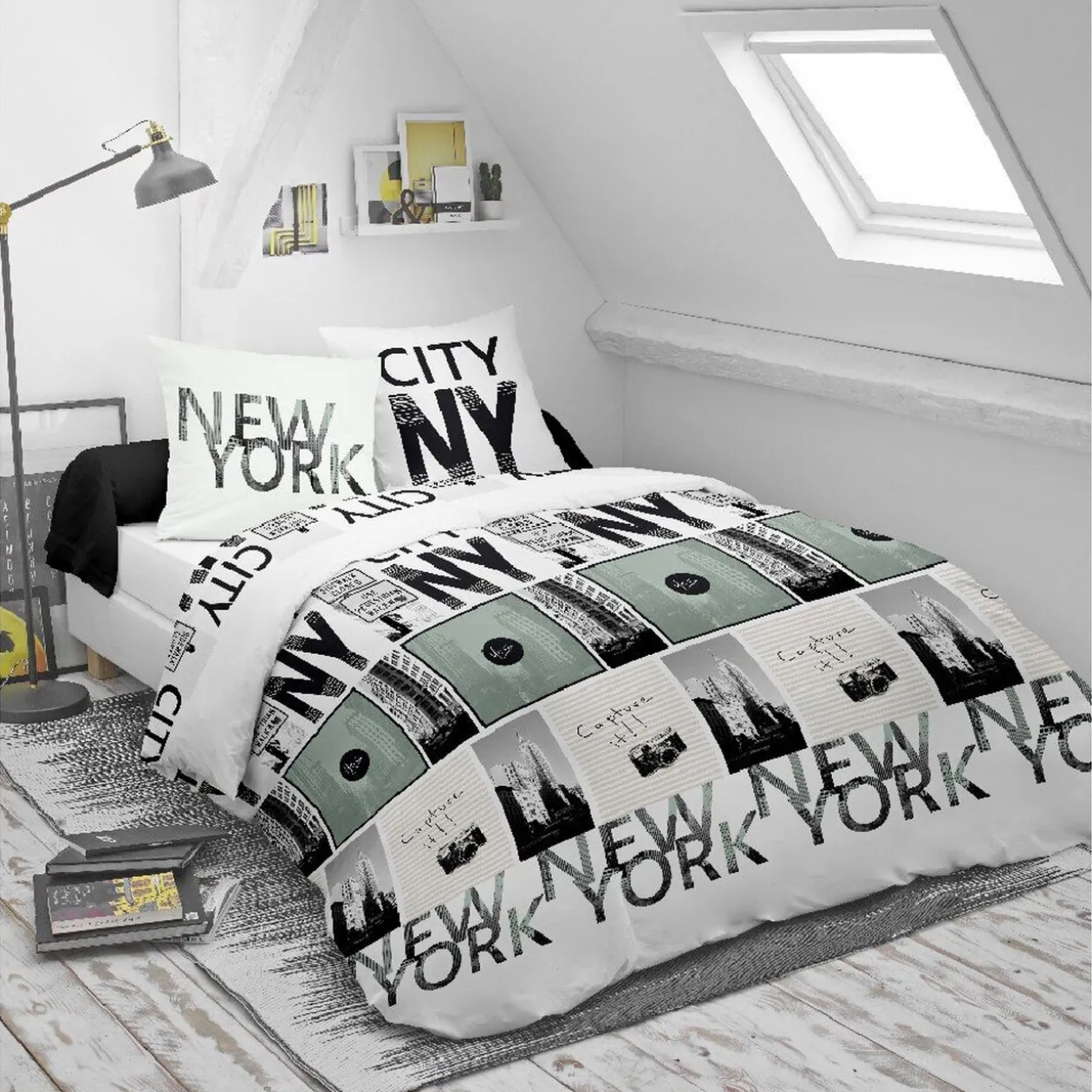 Parure de lit 2 places New York city