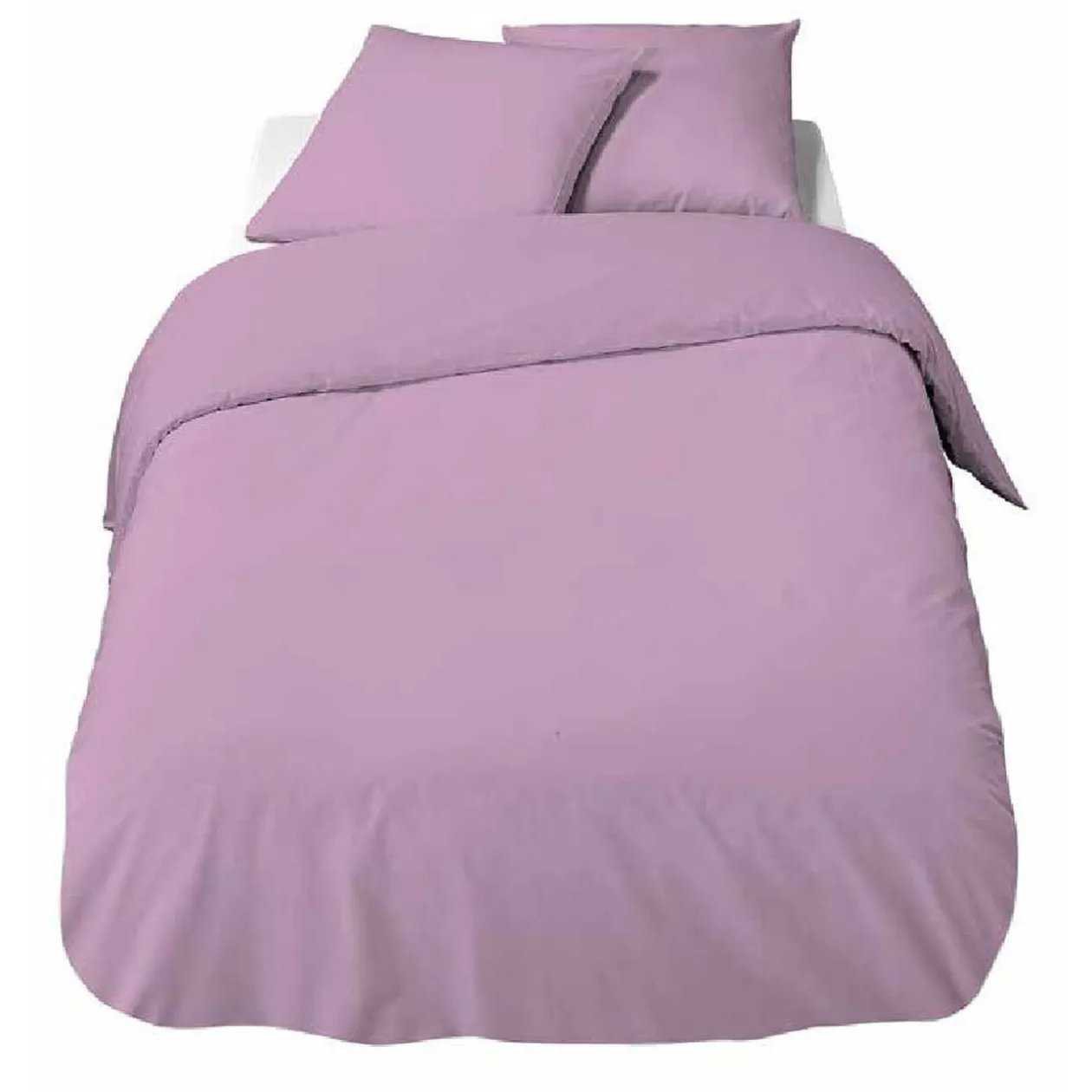 Parure de lit 2 places rose unie