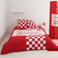 Parure de lit 2 places Route 66 rouge