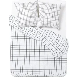 Parure de lit 2 places 240x220 cm réversible imprimé feuillage doré