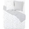 Parure de lit à points L240X220 cm et 2 taies d'oreiller