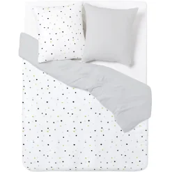 Parure de lit à points L240X220 cm et 2 taies d'oreiller