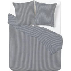 Parure de lit à rayures L240X220 cm et 2 taies d'oreiller