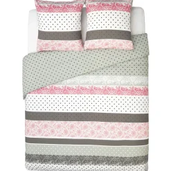 Parure de lit 2 tons 220 x 240cm en coton