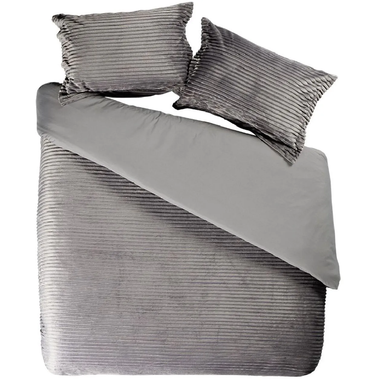 Parure de lit effet côtelé réversible 240x220cm