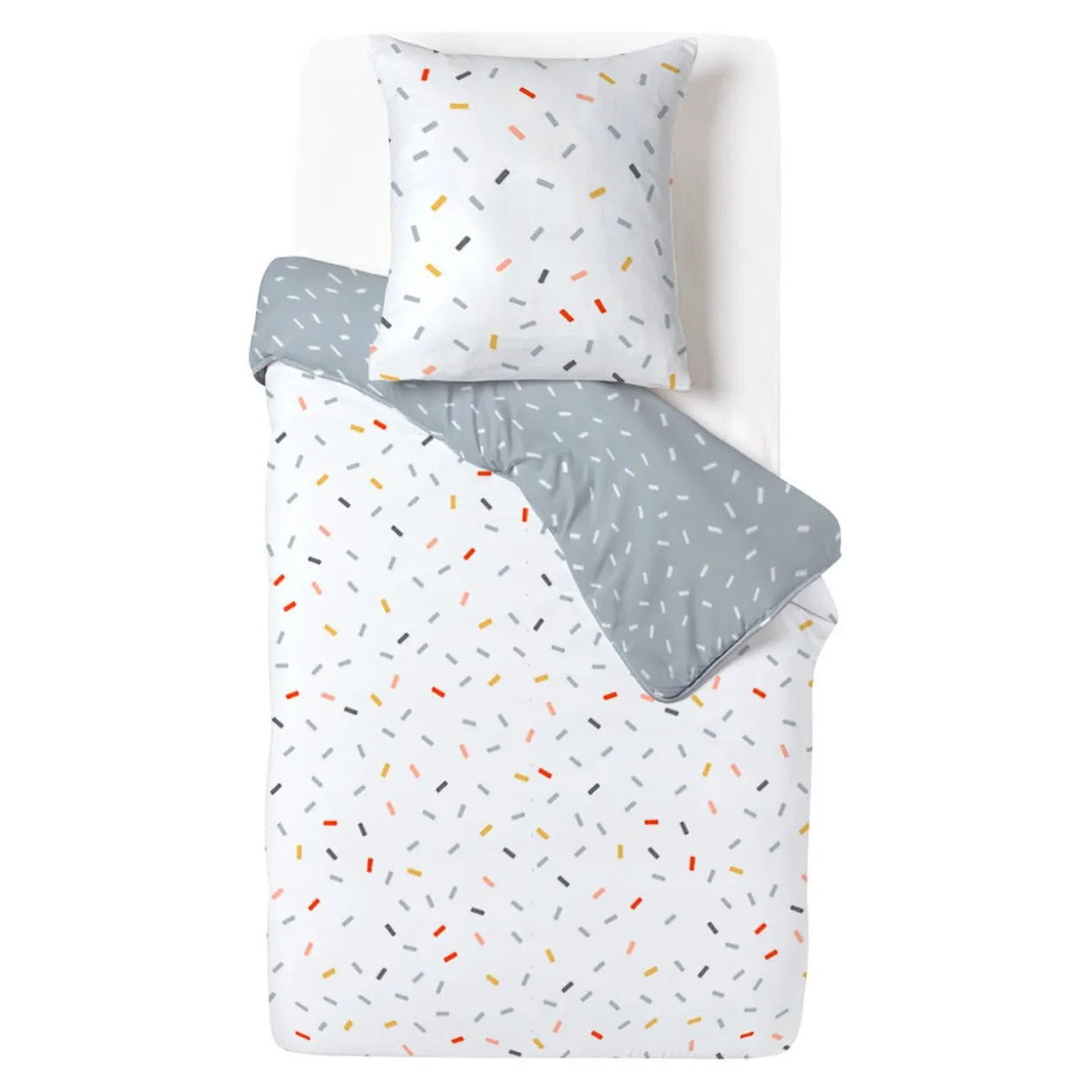 Parure de lit en coton motif confettis 140x200 cm