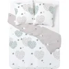 Parure de lit en coton motif coeur étoile 220x240 cm
