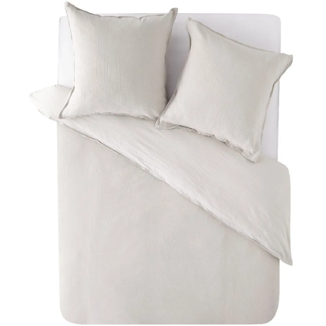 Parure de lit en gaze de coton uni 240x260 cm