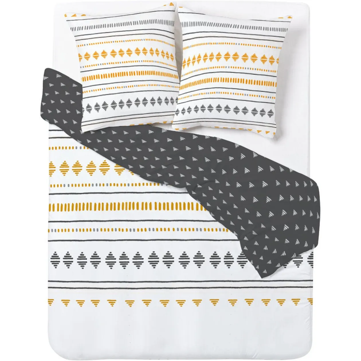 Parure de lit en polycoton motif massaï 240x220 cm