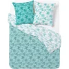 Parure de lit en polycoton motif plantes 240x220 cm