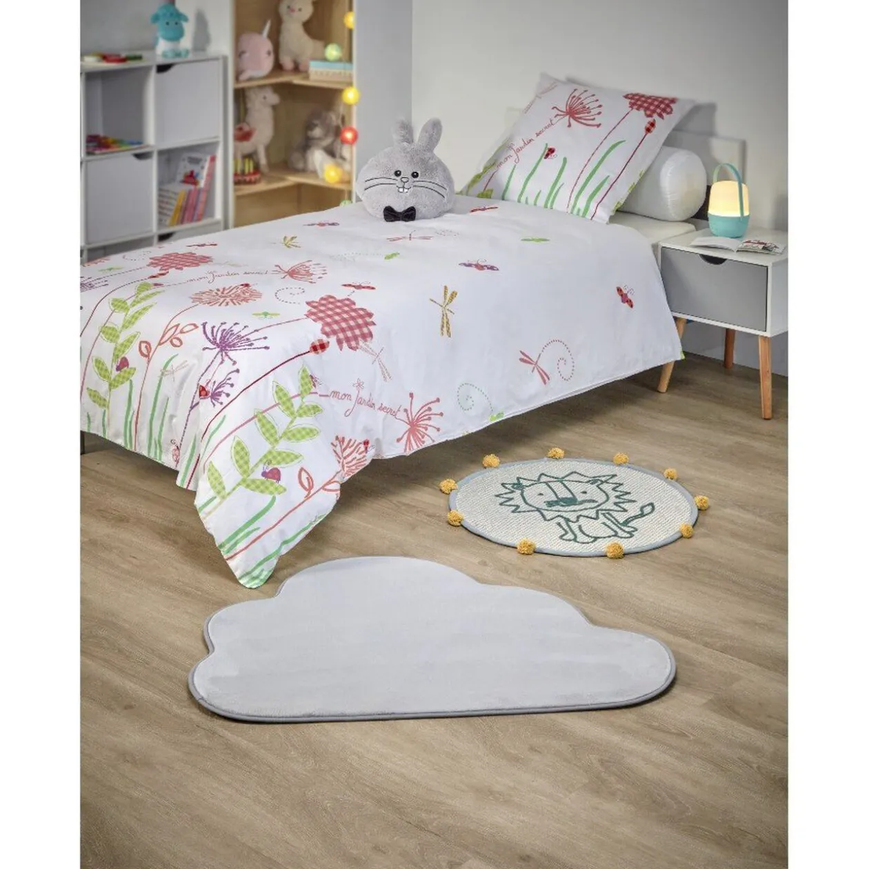 Parure de lit enfant coton imprimé 140x200 cm