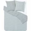 Parure de lit motif carreau de ciment et rayure 2 personnes