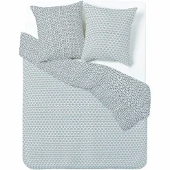 Parure de lit motif carreau de ciment et rayure 2 personnes