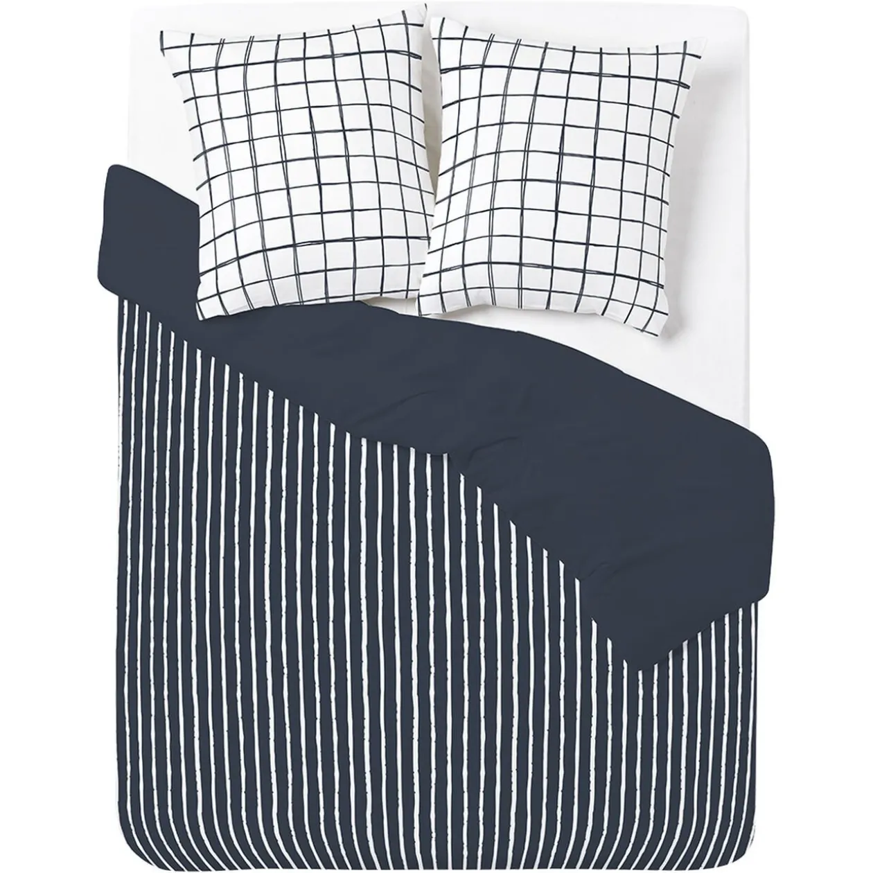 Parure de lit réversible 2 personnes 100% coton 240x220cm