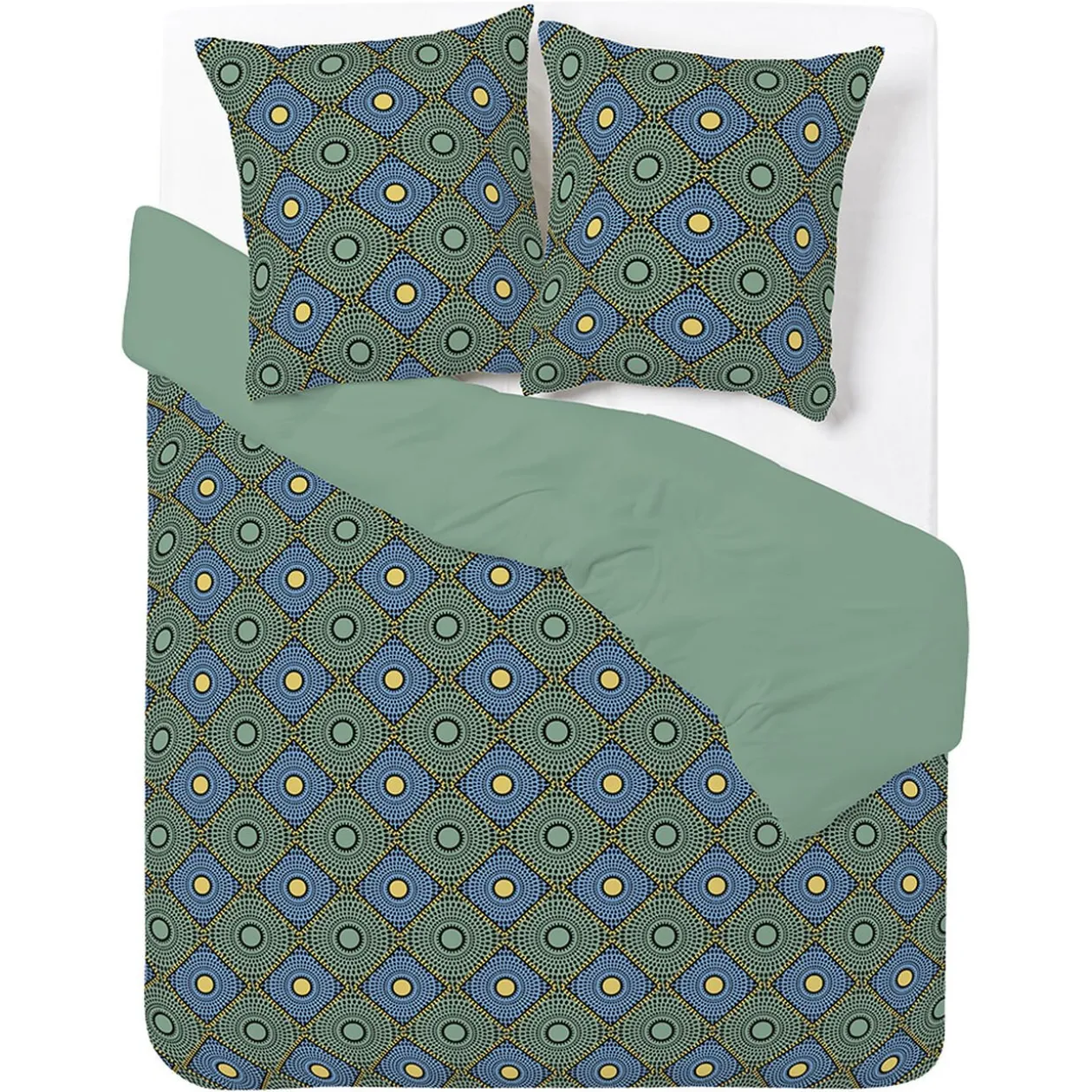 Parure de lit réversible 2 personnes 100% coton 240x220cm