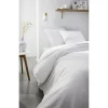 Parure de lit 240x220 cm percale de coton Blanc Craie