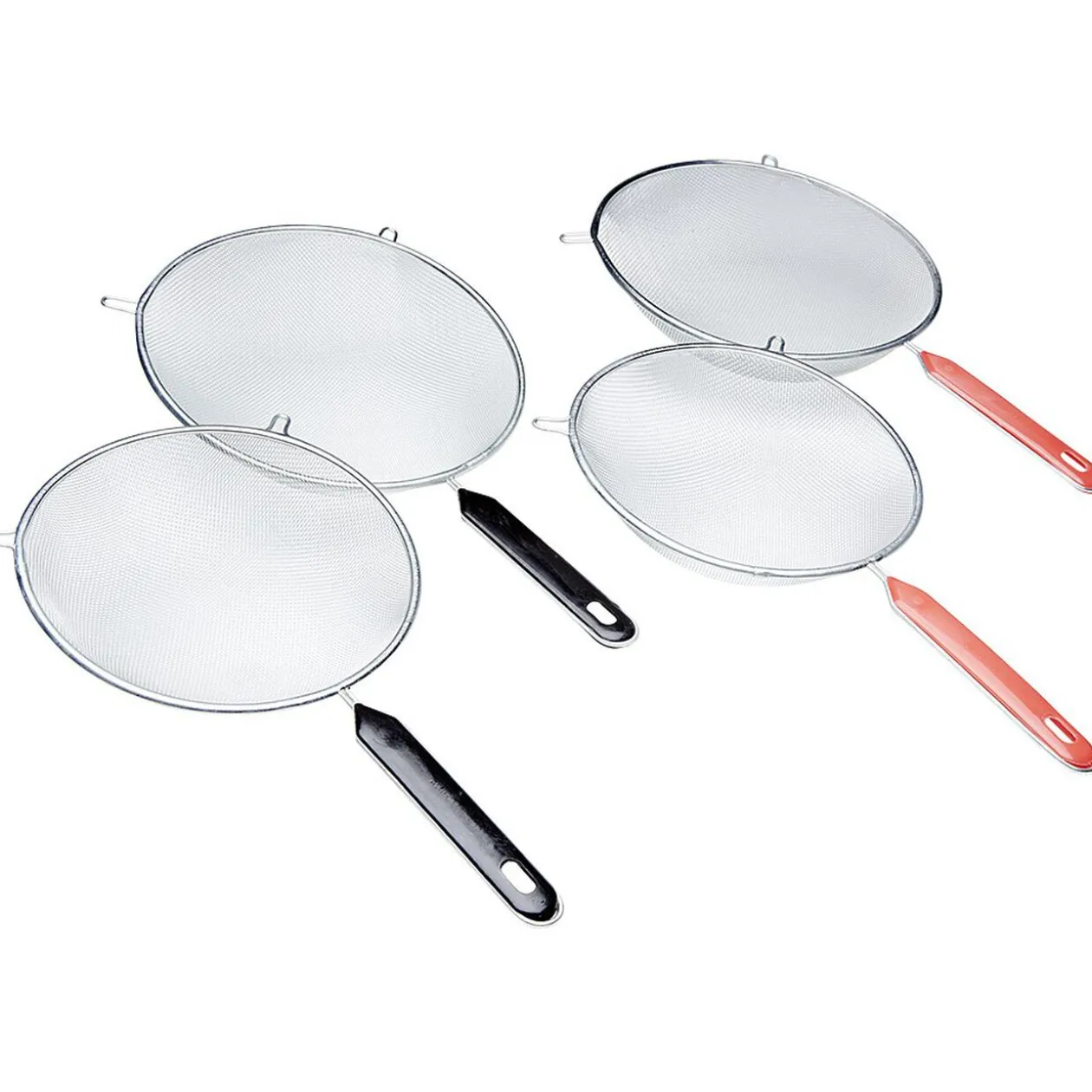 Passoire x2 Ø20 et Ø18 en métal acier et plastique, divers coloris