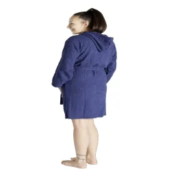 Peignoir éponge à capuche 100% coton marron clair